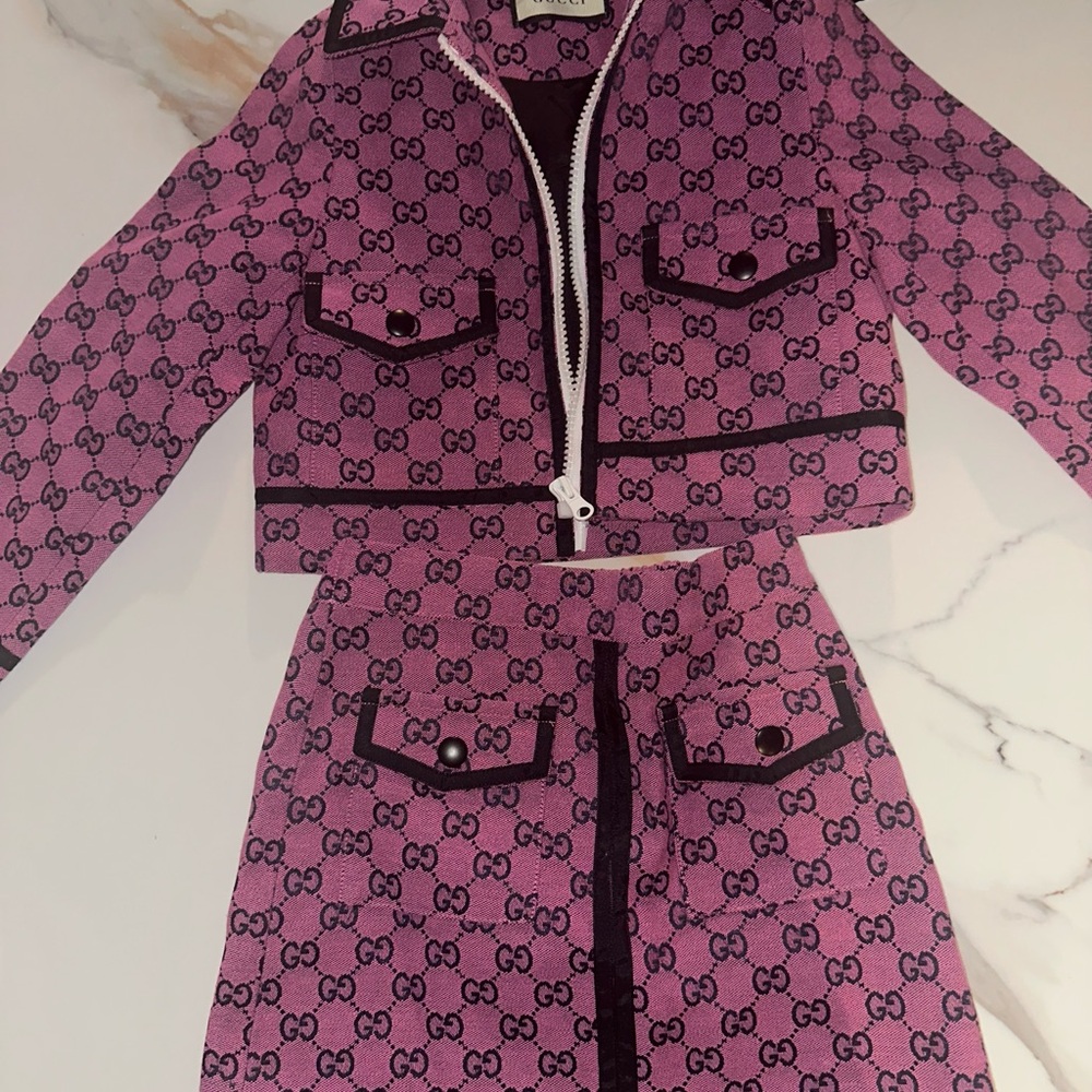 Gucci Pink and Black Kids Matching Set